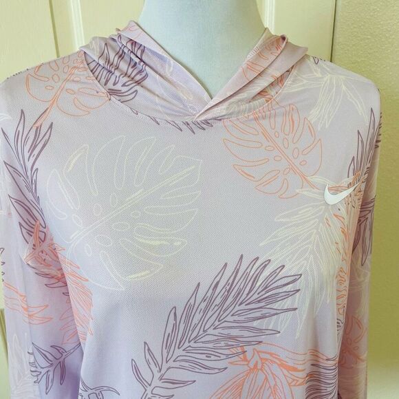 Nike Pro Cover Up Hoodie Purple Aloha Size Small - Picture 6 of 13